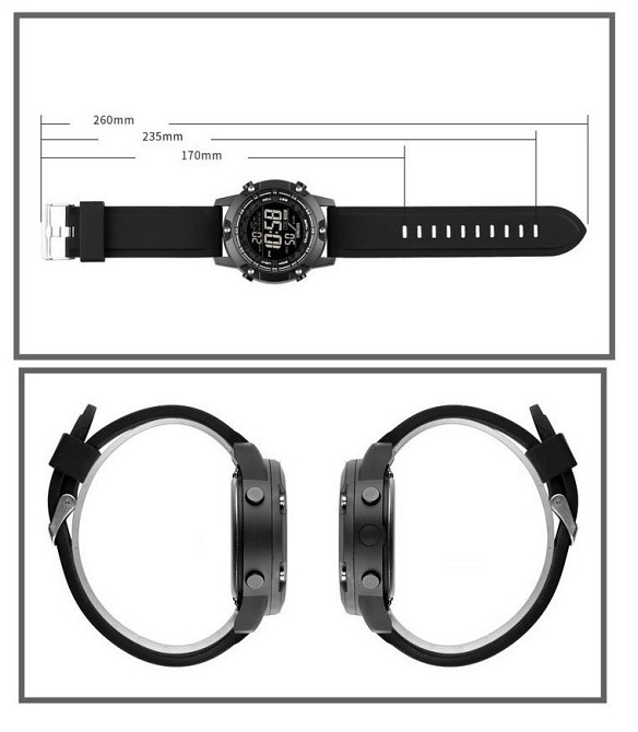 Мужские спортивные наручные часы Skmei 1762 водонепроницаемые (Черные) Винница - изображение 7