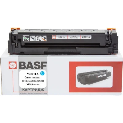 Картридж BASF HP CLJ M255, MFP M282/M283 W2211A Cyan, without chip (BASF-KT-W2211A-WOC) Вінниця - фото 1