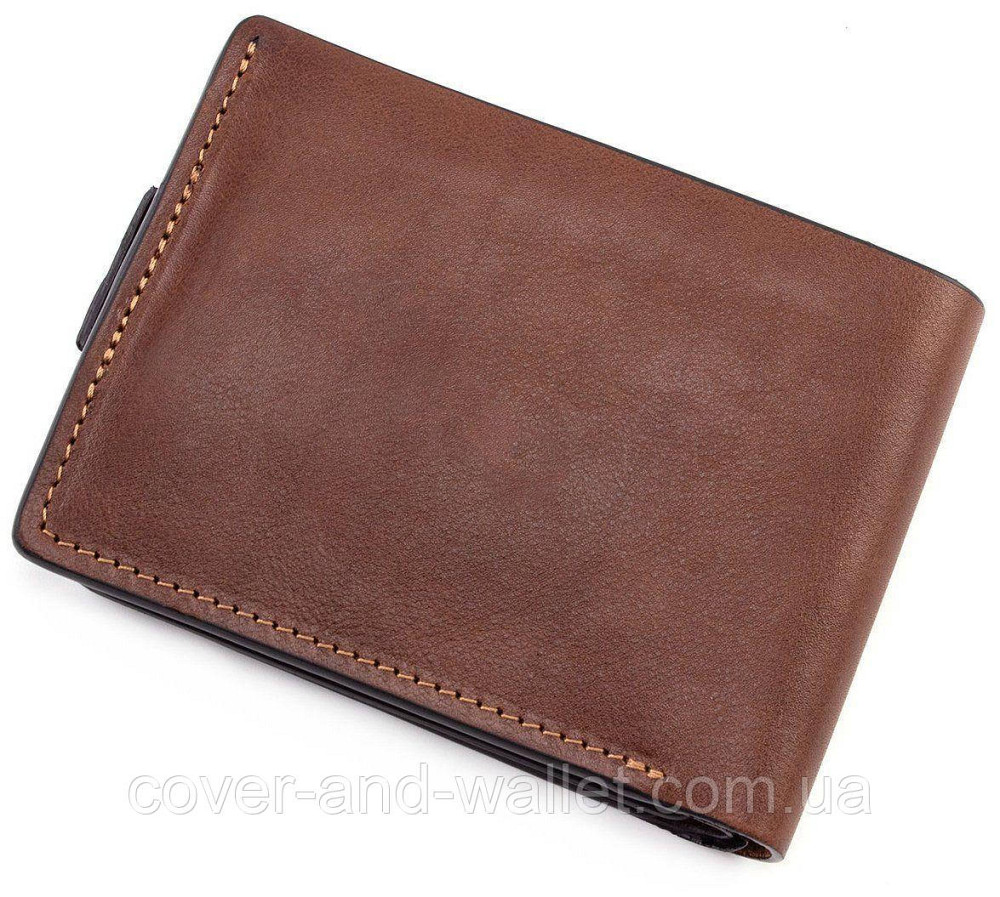 Солидный мужской кожаный кошелек на магнитах Grande Pelle Amico Киев - изображение 9