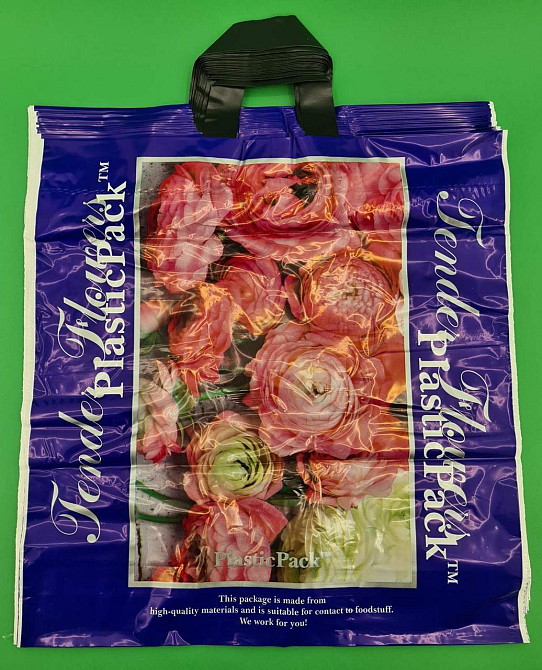 Пакет с петлевой ручкой (47*49) Розы Наксан (25 шт) Харьков - изображение 4