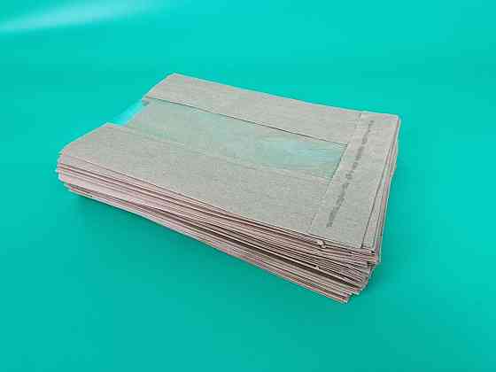 Пакет бумажный с ПП окном (Саше) 18/5*25,5 коричневый 100 штук (100 шт) Харьков