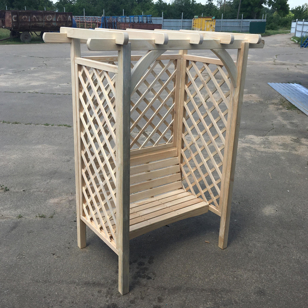 Пергола со скамейкой 