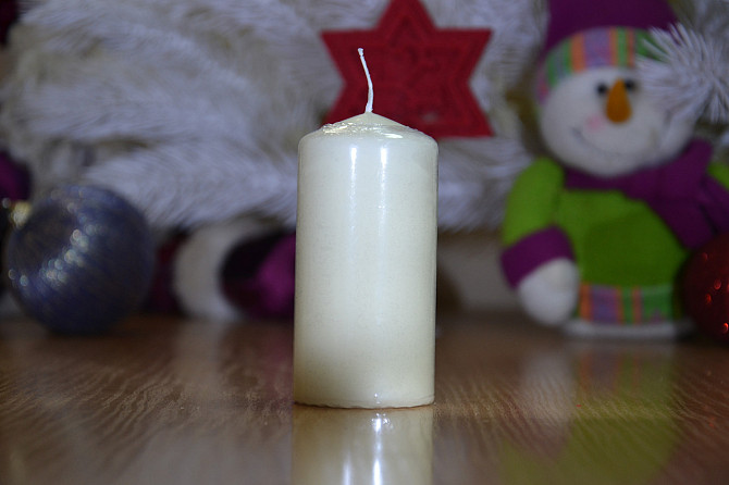 Свічка столова циліндр Bispol AURA Candles sw50_100_011 Молочний Киев - изображение 4