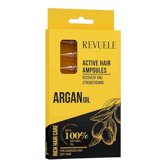 Активные ампулы для волос с аргановым маслом HAIR CARE Revuele 8x5 мл Винница