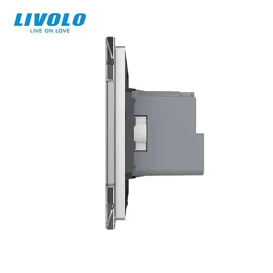LIVOLO Розумна розетка EC з заземленням Livolo сірий (VL-M7FCTC16AZ2-2IP) Коломия