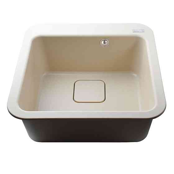 Гранітна мийка Globus Lux BARBORA слонова кiстка 510х510мм Київ