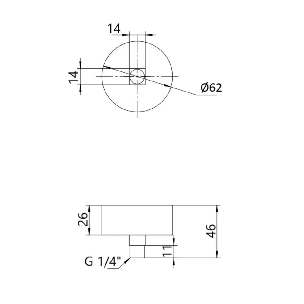 Манометр с глицерином Thermo Alliance Forte 4 бар, 1/4