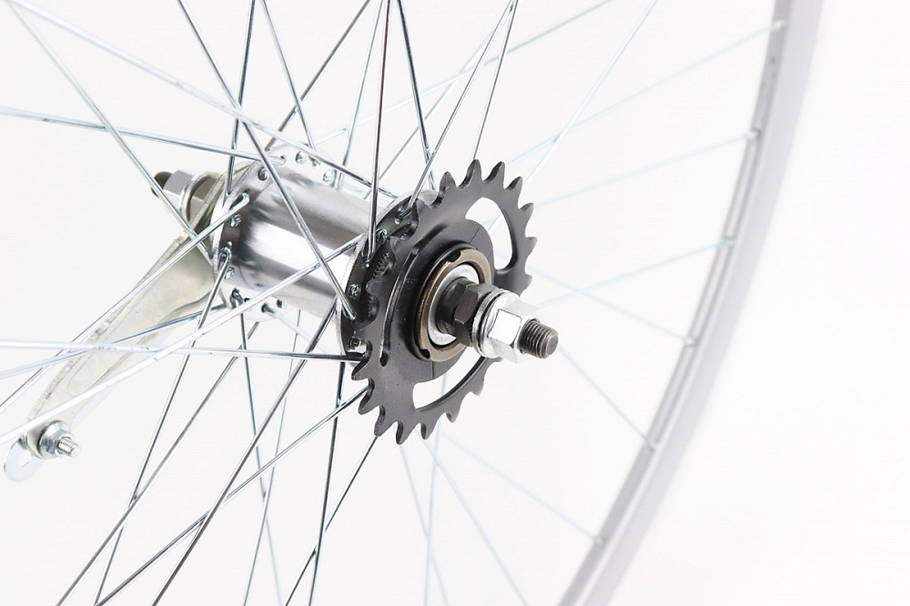 Колесо 28" заднє, обід "крапля" алюмінієвий, втулка ХВЗ черв'якова 14Gх36H, крепл. гайка, сіре Київ - фото 3