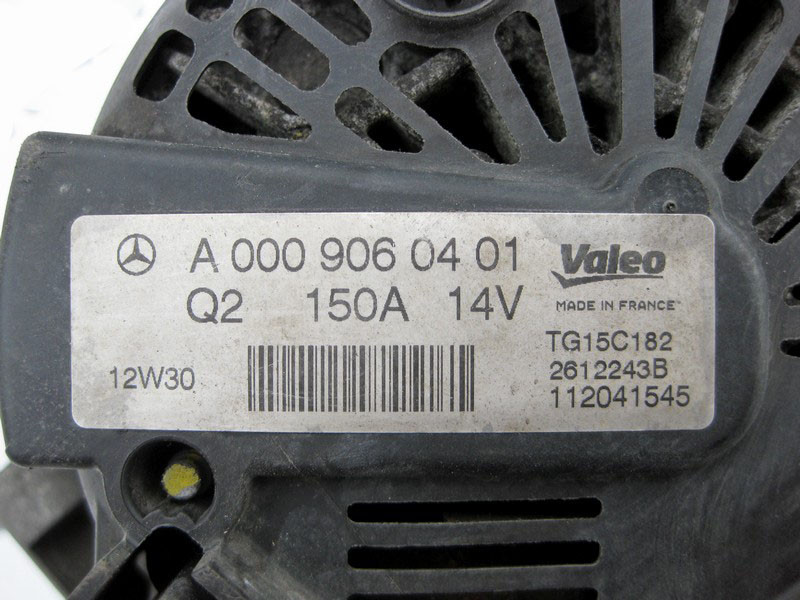 Mercedes-Benz  A0009060401 Генератор Valeo 14V 150A для двигуна OM651 2.2 cdi С-Class W204 E-Class C207 Одесса - изображение 4