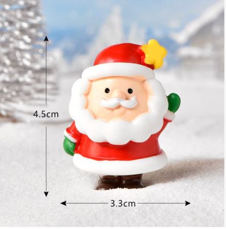 Новогодняя миниатюра Санта 4.5 х 3.3 см из серии 