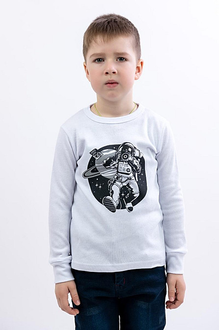 Світшот дитячий, білий топ 122 Крохатушка одяг Київ - фото 1