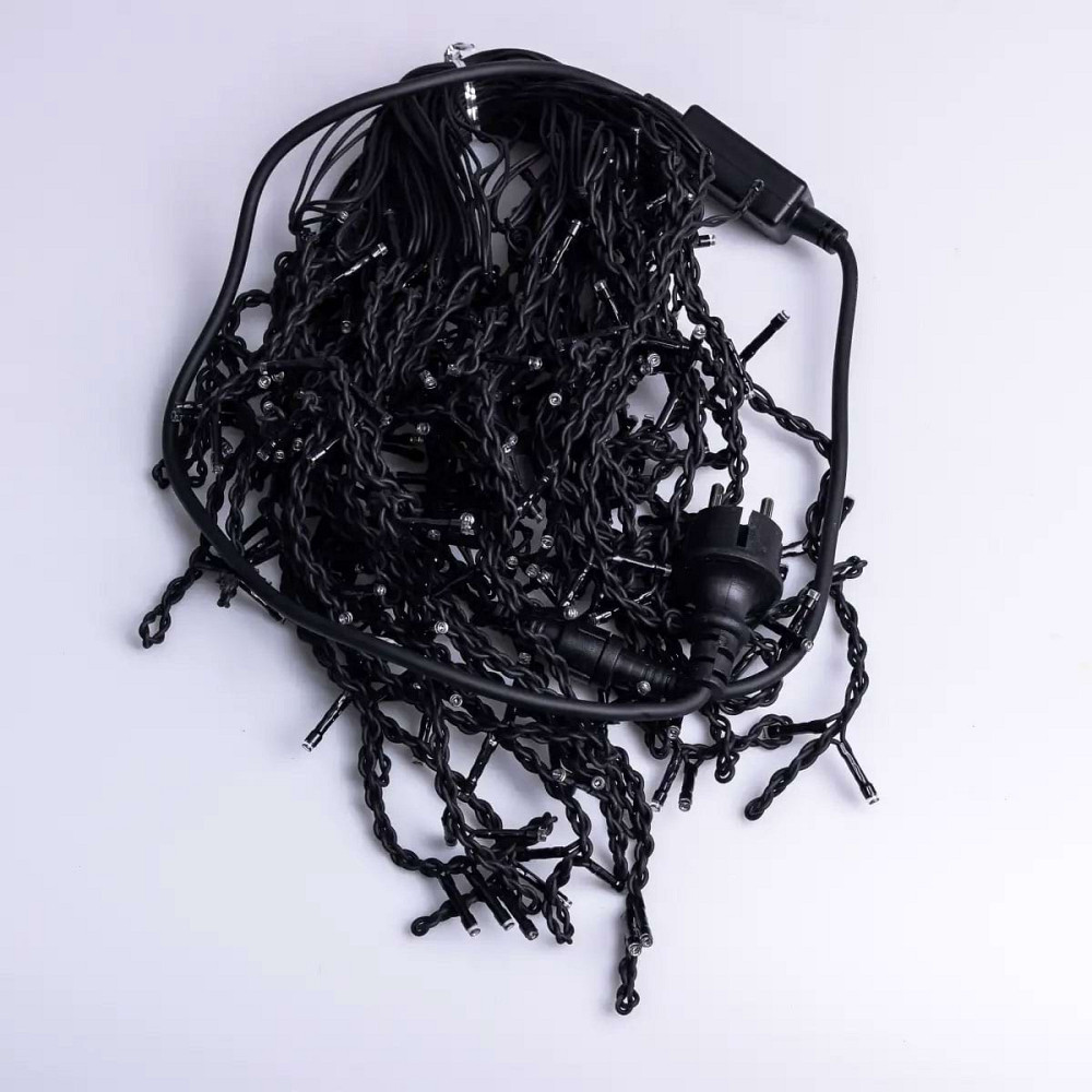 Garlando Вулична гірлянда бахрома 12 м 200 led чорний провід Мультиколір 12MBML Киев - изображение 5
