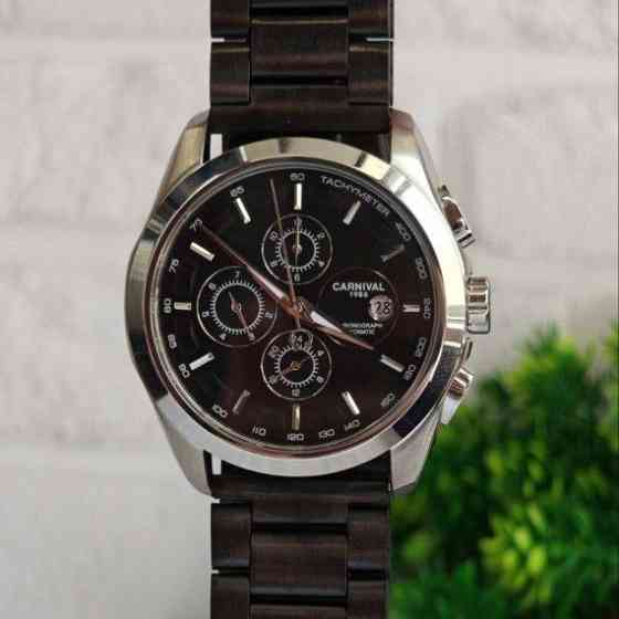 Годинник чоловічий механічний Carnival Genius Prime Silver (2 ремінці) Вінниця