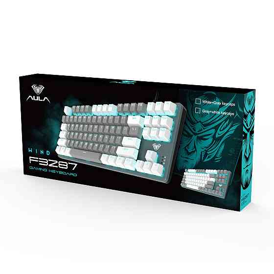 Клавіатура Aula Mechanical F3287 White/Grey keycap KRGD blue (6948391240688) білий, сірий Харків