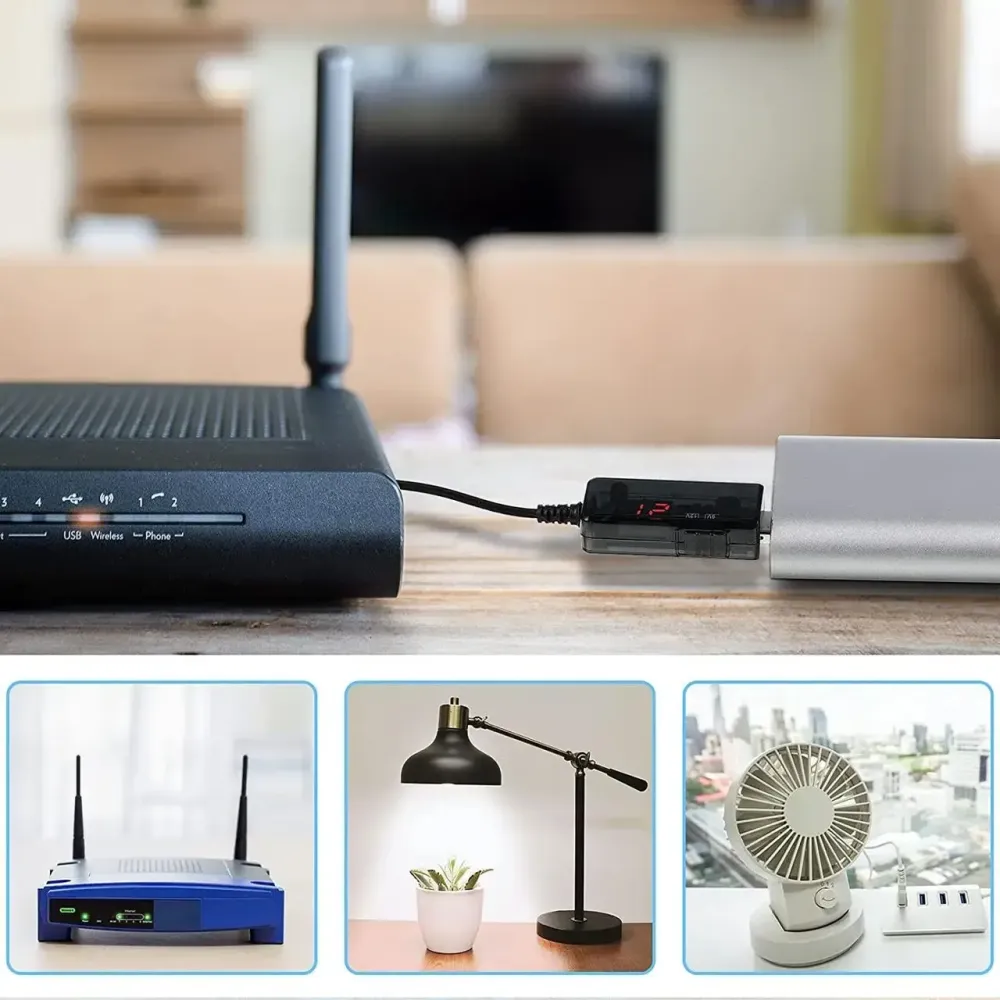 Кабель для роутера USB 12V преобразователь питания от повербанка Коломыя - изображение 1