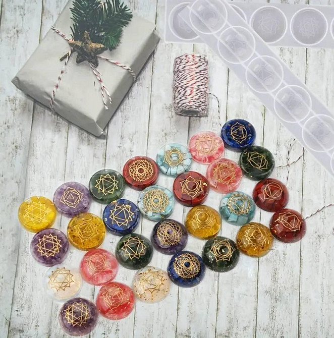 Силиконовые формы 7 чакр для литья смолы – набор Киев - изображение 3