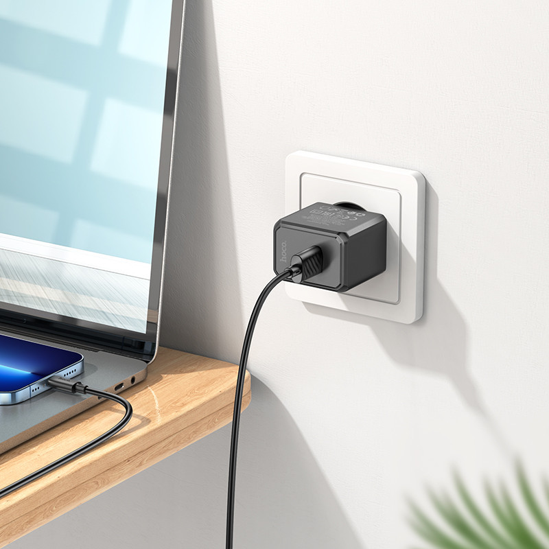 Зарядное устройство HOCO CS11A Ocean с кабелем, черное Киев - изображение 3