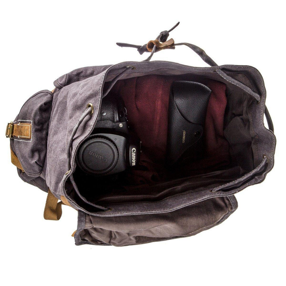 Похідний рюкзак canvas Vintage 20110 Сірий Київ - фото 5