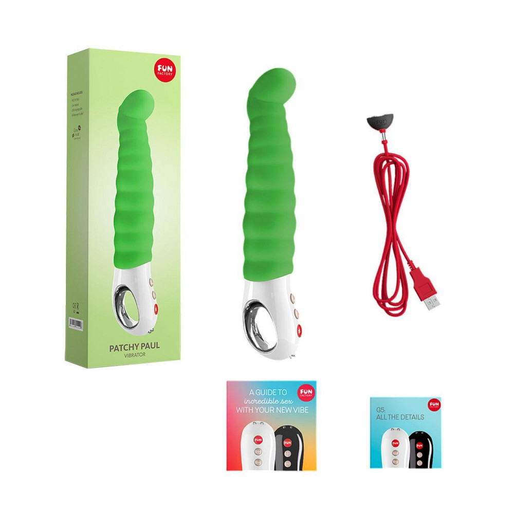 Вібратор точки G Fun Factory PATCHY PAUL fresh green, гнучкий, 12 режимів Sex Aura Київ - фото 7