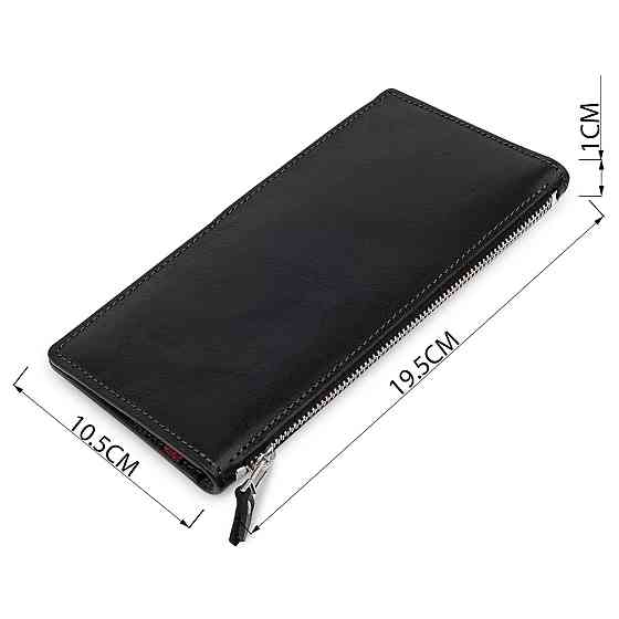 Оригінальне шкіряне портмоне унісекс GRANDE PELLE 11513 Чорний Київ