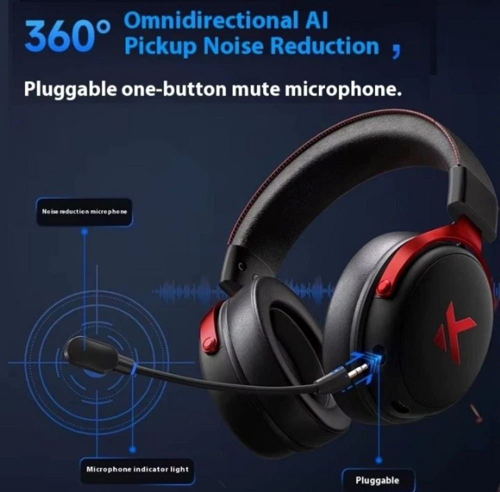 MCHOSE V9 Pro‼️В НАЯВНОСТІ‼️Steel Black беспроводные игровые наушники. Харьков - изображение 3