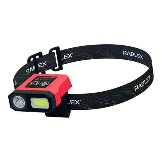 Налобний ліхтар Rablex RB973, білий + червоний + жовтий, HP LED, 5W COB LED, Sensor, акум, Type-C Дніпро