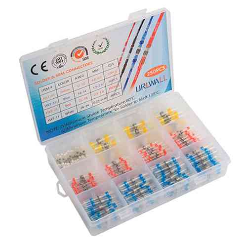 Термоусаживаемая гильза 250шт термоусадка с оловом припоем, набор Винница