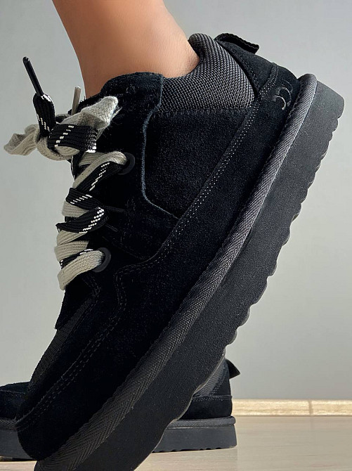 Кросівки жіночі Hengji 1517-1 замшеві з подвійною шнурівкою уггі чорні, 37, 24 см Київ - фото 16