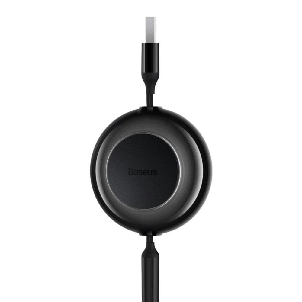 Кабель Baseus Free2Draw Retractable Crystal Fast Charging Data Cable USB to M+L+C 3.5A 1.1m Cluster Black Одесса - изображение 7
