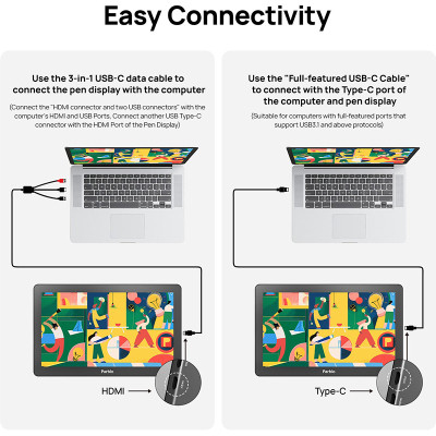 Графічний планшет Parblo Coast 16 Pro Gen2 (COAST16PROG2) Вінниця - фото 5