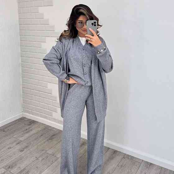 Женский деловой костюм из ангоры-рубчик Одесса