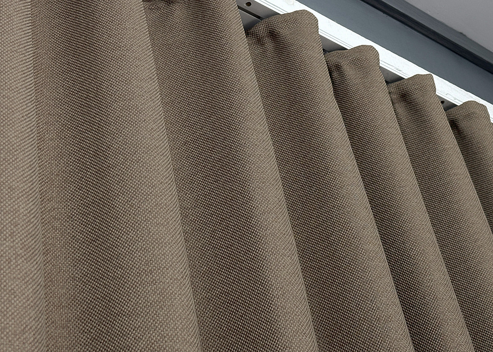 Шторна тканина льон-блекаут "Льон Мішковина" колір темний беж 825ш Київ - фото 12