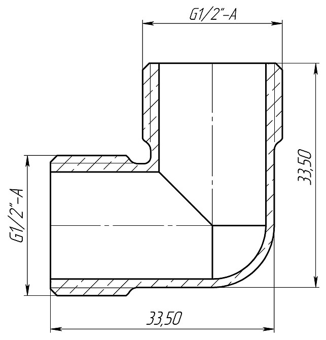 Кутник 1/2″ЗЗ латунний LL332S OPTIMUM (000030968) Київ - фото 3