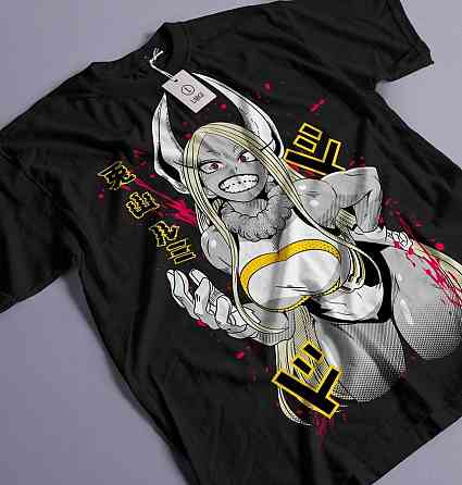 Футболка чоловіча з аніме принтом Моя геройська академія оверсайз (S/M/L) Чорний AnimeJ0997 Дніпро