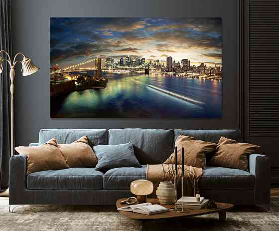 Картина холст в гостиную / спальню Нью-Йорк   MLP_92 50x100 см Киев