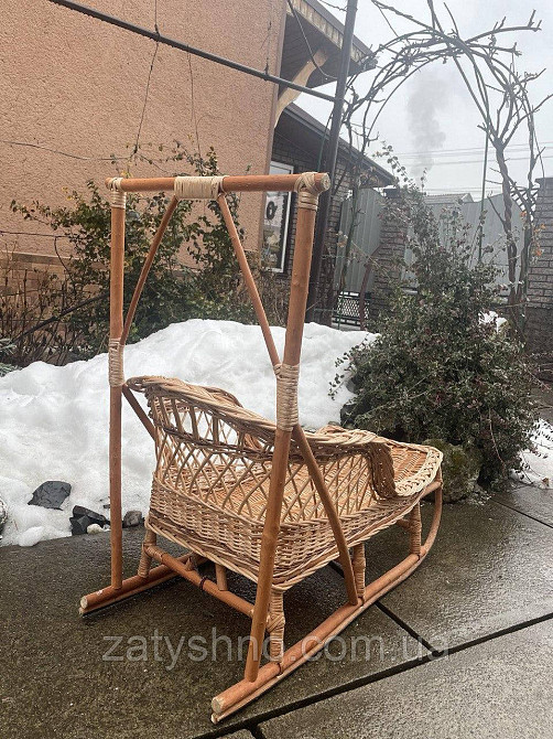 Санки  из лозы плетеные  с ручкой Киев - изображение 3