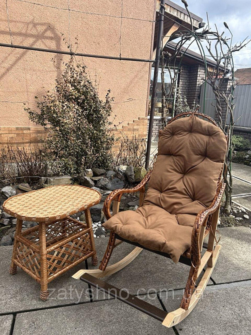 Кресло качалка со столом плетеные Киев - изображение 3