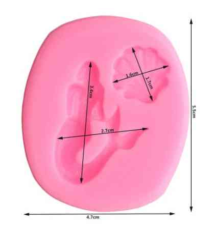 Молд кондитерский Русалка и ракушка 55 на 47 мм розовый Киев