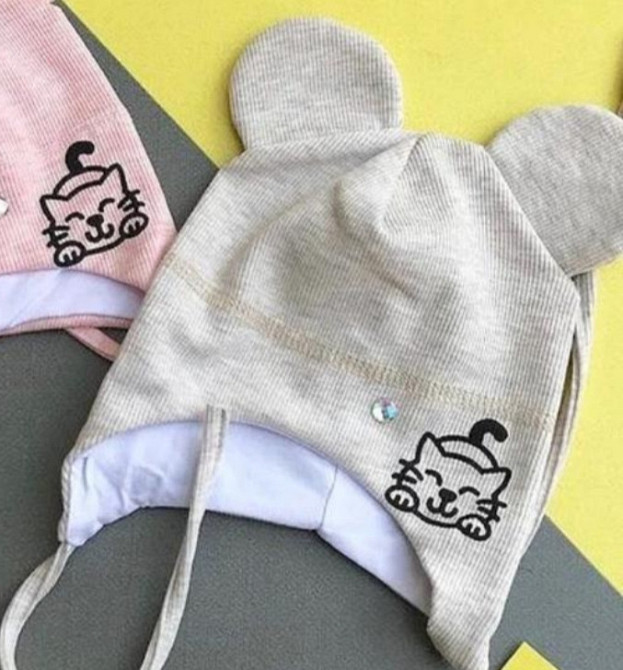 Шапочка для малечі бежева 42/44 Київ - фото 2