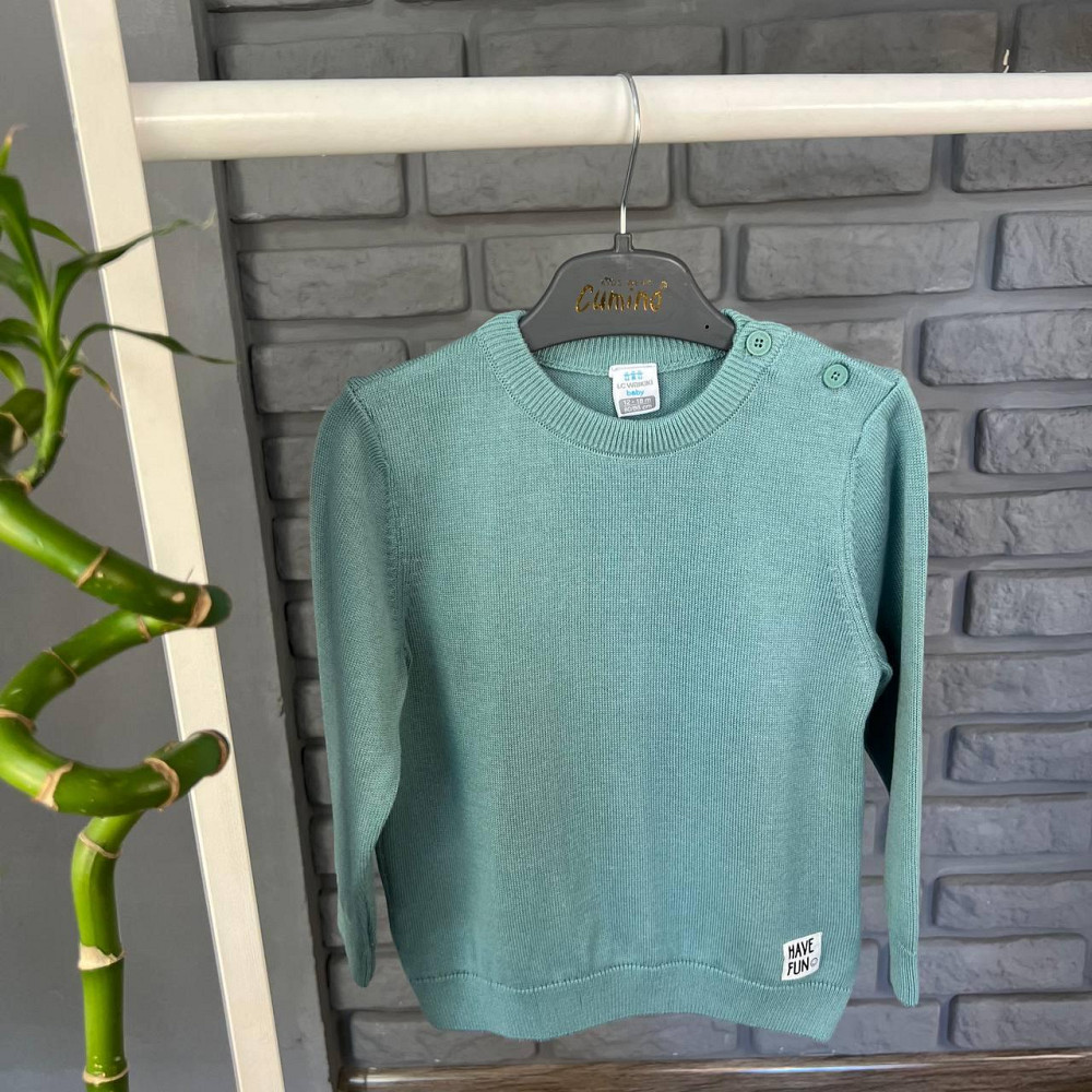 Дитяча кофта з Ґудзиком для хлопчика LC Waikiki М'ятний 9-12 міс (74-80см) пакунок малюка Киев - изображение 1