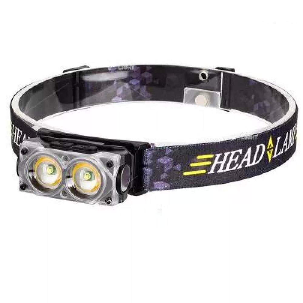 Ліхтар на лоб для риболовлі Police YY-19F-2XPE(white)+2COB(yellow), Ліхтарик налобний потужний SN-82 Львів - фото 7