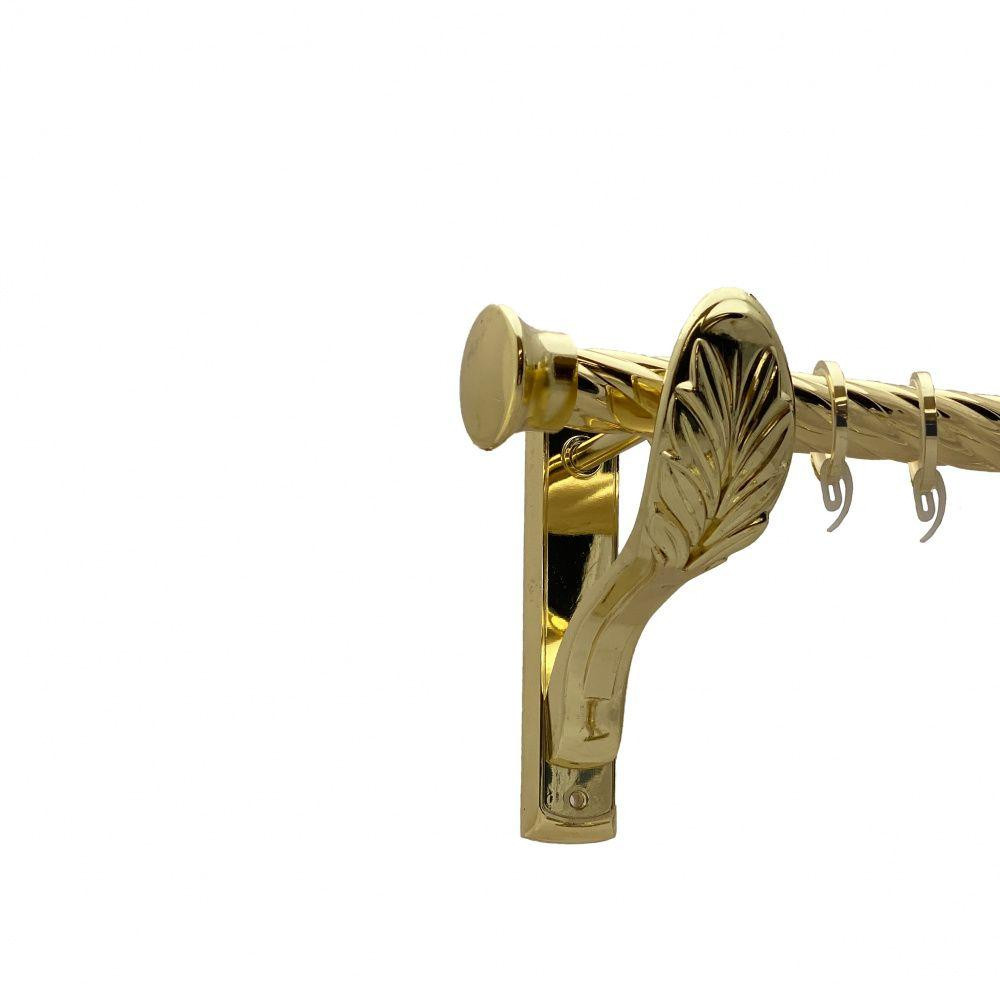 Карниз Orvit Дуо металевий однорядний ретро скручена труба кільце фасонне металеве  Золото 25 мм 160 см (00-00010827) Львів - фото 1