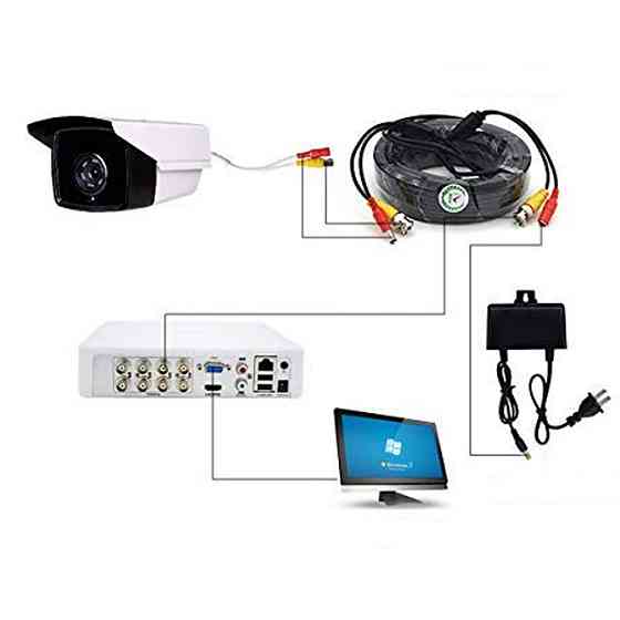 Патчкорд комбінований 50м, BNC-DC / Провід для відеокамер / Провід для камер відеоспостереження Київ