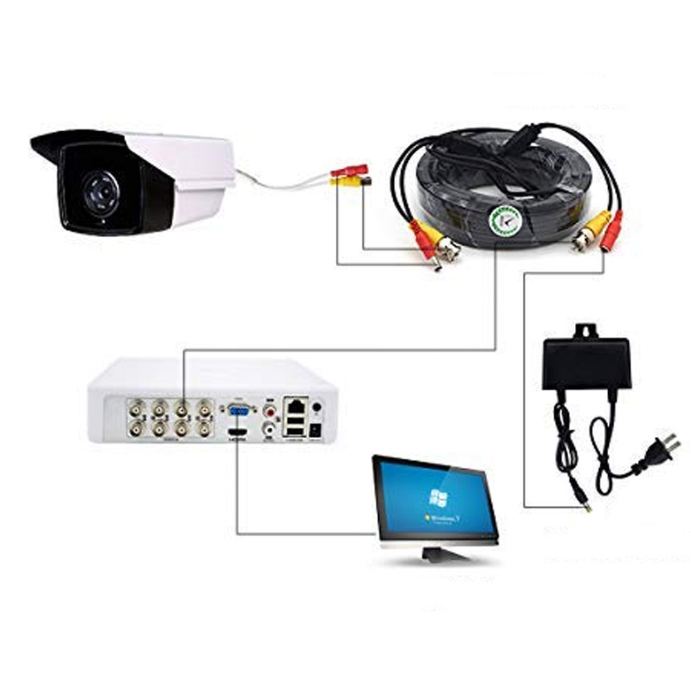 Патчкорд комбінований 50м, BNC-DC / Провід для відеокамер / Провід для камер відеоспостереження Київ - фото 5