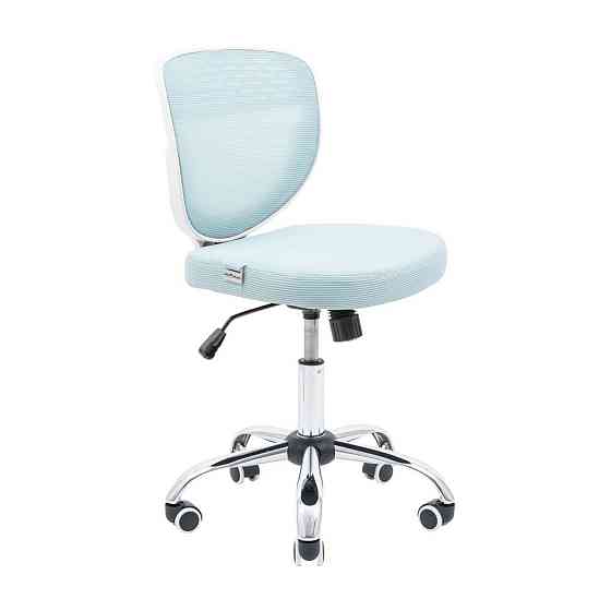 Офисное кресло руководителя Richman Leo Хром M1 Tilt Голубой Днепр