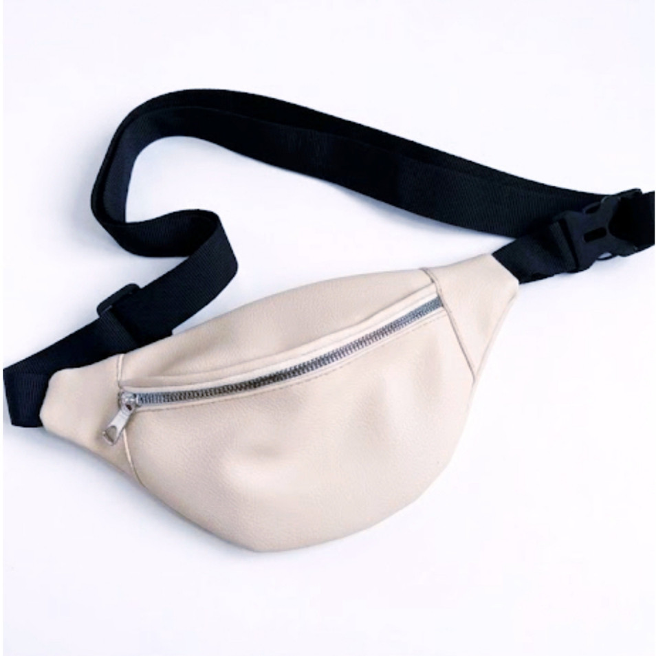 Сумка женская бананка кремовая поясная сумка Киев - изображение 5