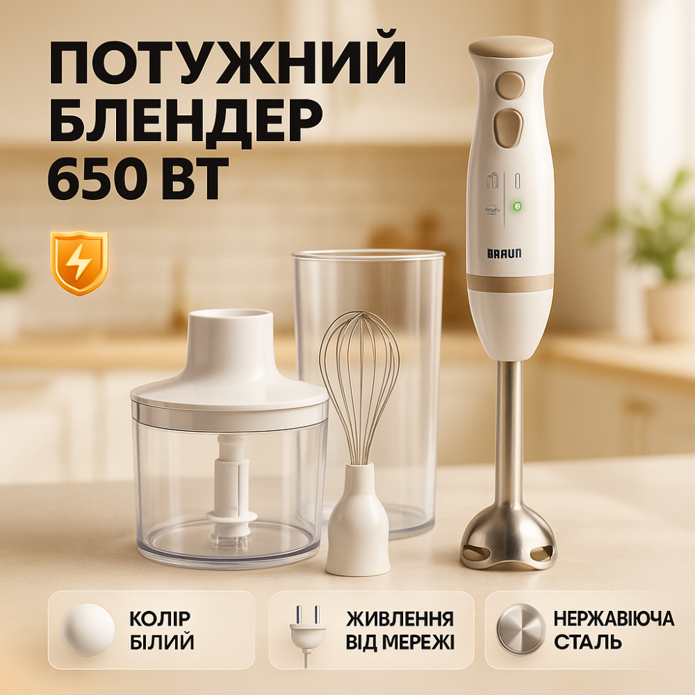 Блендер для смузі та соусів Sea Breeze SB-093, Хороший електричний блендер зі знімною чашею HC-93 Львів - фото 9