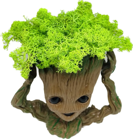 Кашпо горшочек со стабилизированным мхом Грут Groot G4 Винница