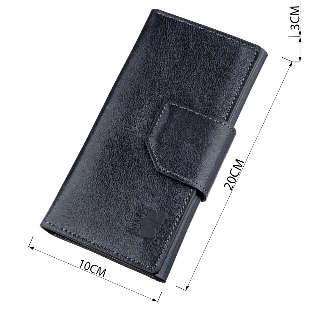 Добротний вертикальний клатч унісекс на хлястику з магнітом Синій (GRANDE PELLE) Київ - фото 1