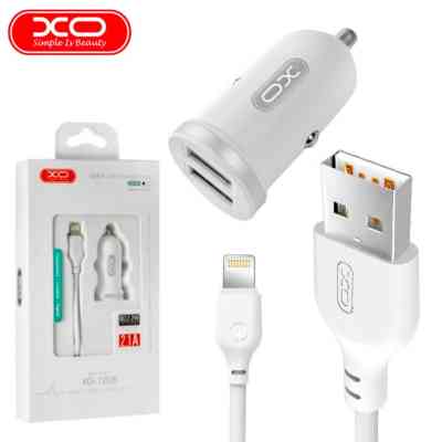 Зарядний пристрій XO 2xUSB 2.1A + cable USB to Lightning white (TZ08-L-WH) Вінниця